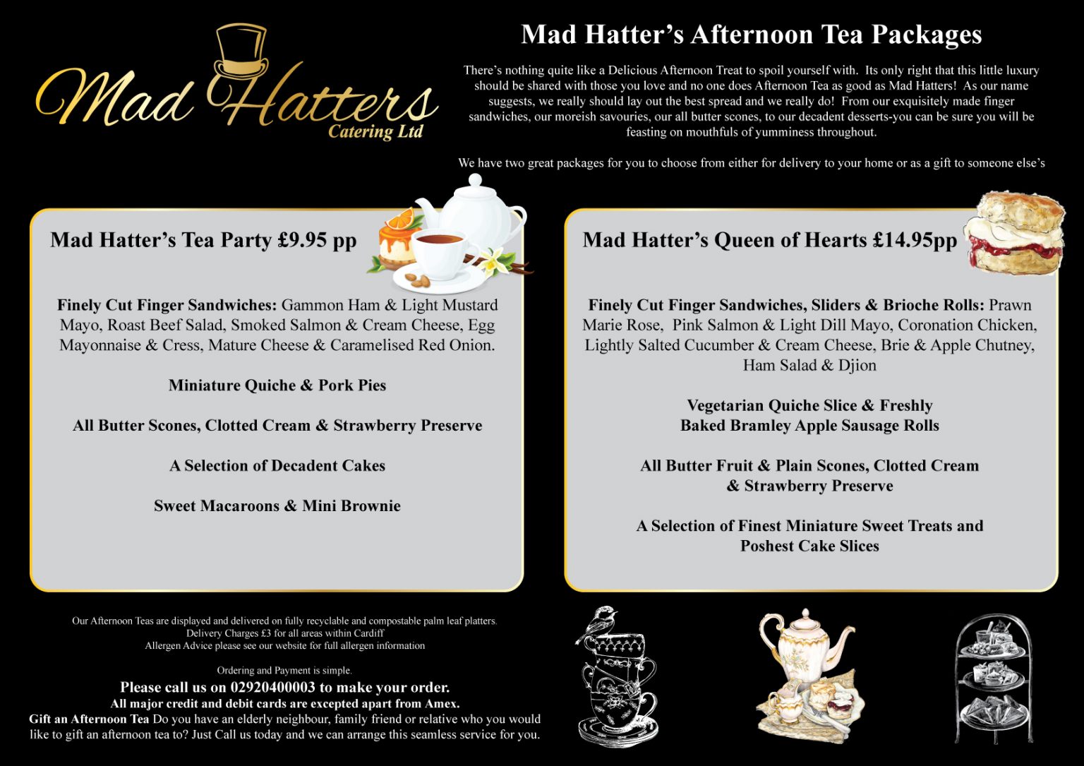 Afternoon Tea Mad Hatters Catering Ltd / Caterers Cardiff
